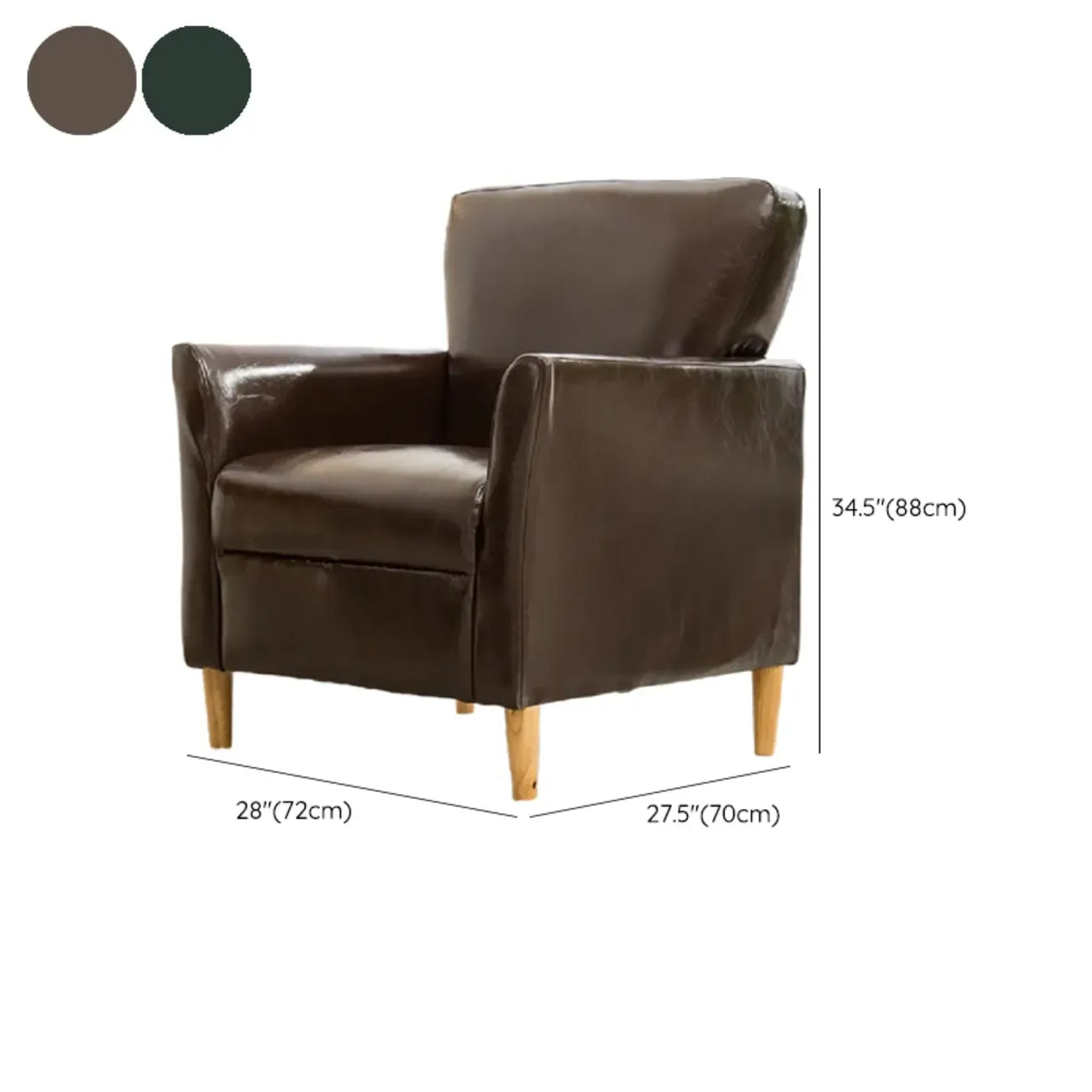 Modern Brown Linen Armchair for Living Room