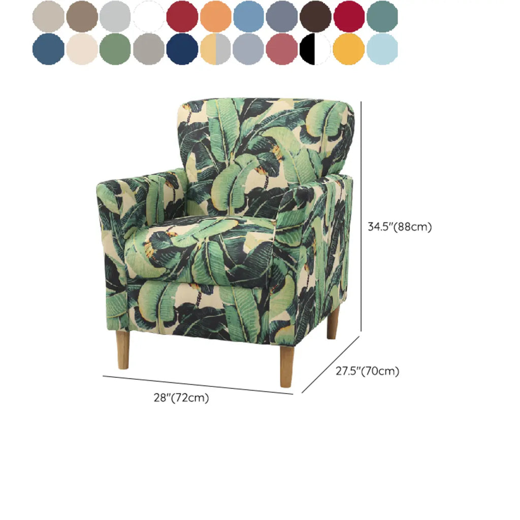 Modern Brown Linen Armchair for Living Room