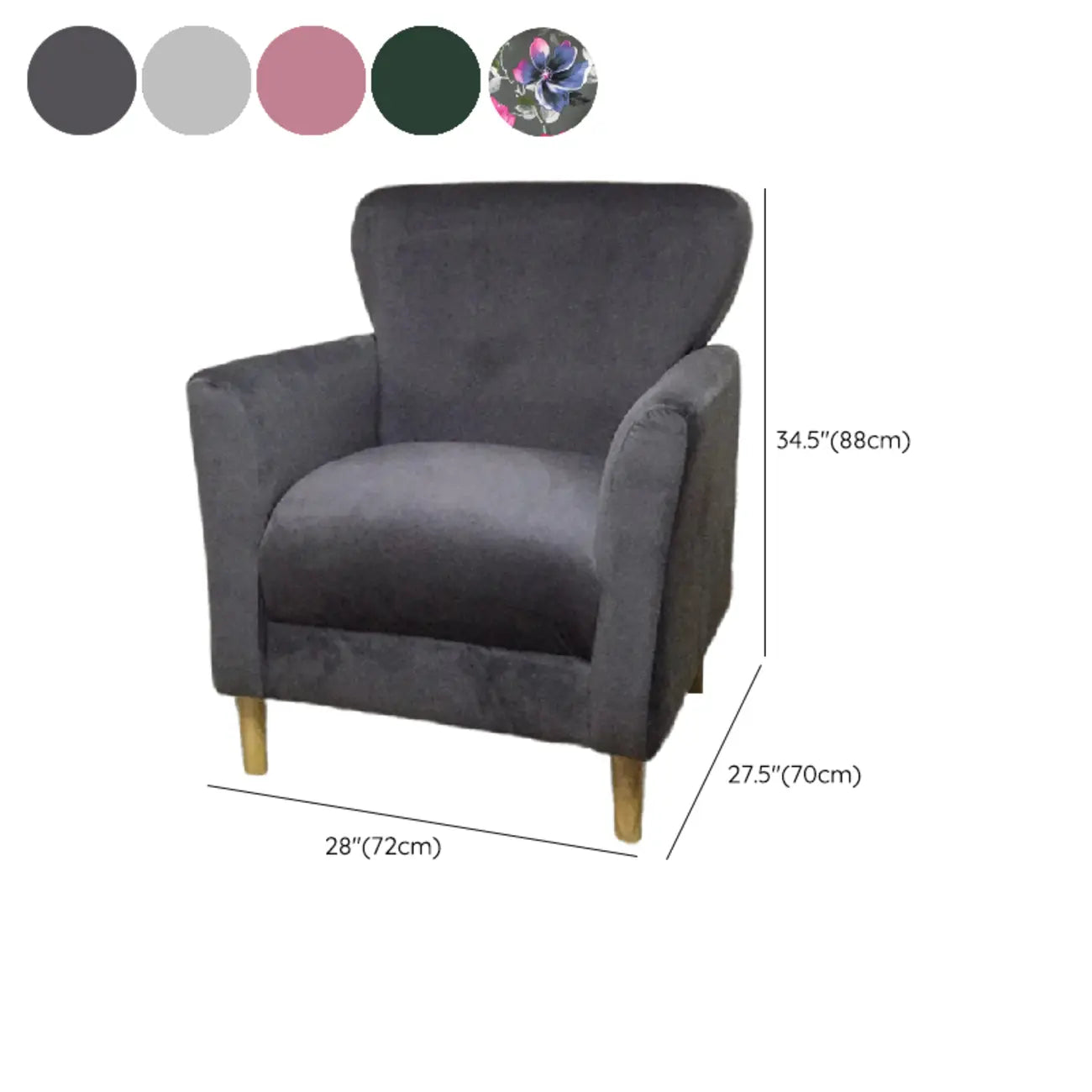 Modern Brown Linen Armchair for Living Room