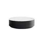 Modern Round White Nesting Coffee Table Set with Drawers