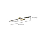 Modern linear LED Vanity Light Fixture with Black Lampshade