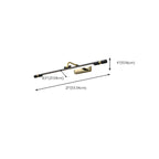 Modern linear LED Vanity Light Fixture with Black Lampshade