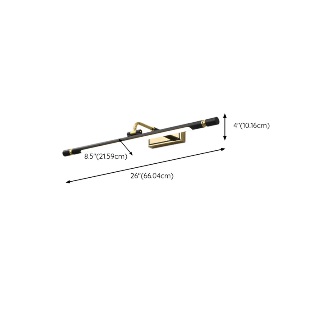 Modern linear LED Vanity Light Fixture with Black Lampshade