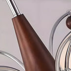 White Globe Chandelier with Glass Shades for Bedroom