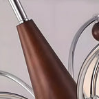 White Globe Chandelier with Glass Shades for Bedroom