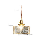 Modern Clear Glass Cuboid Hanging Pendant Light for Living Room