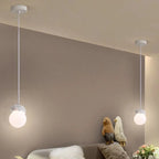 Kids Dimmable 3D Moon Pendant Light with Rabbit for Bedroom