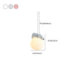 Kids Dimmable 3D Moon Pendant Light with Rabbit for Bedroom