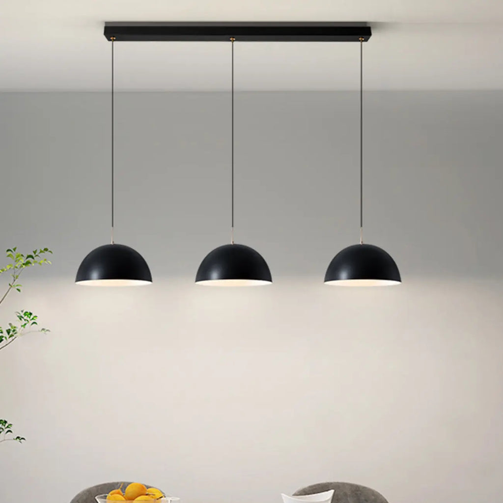 Nordic White Dome Metal Pendant Lamp for Dining Room