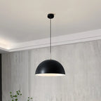 Nordic White Dome Metal Pendant Lamp for Dining Room