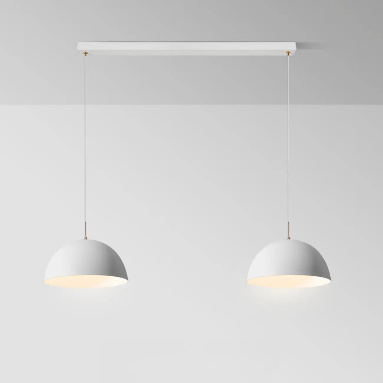 Nordic White Dome Metal Pendant Lamp for Dining Room