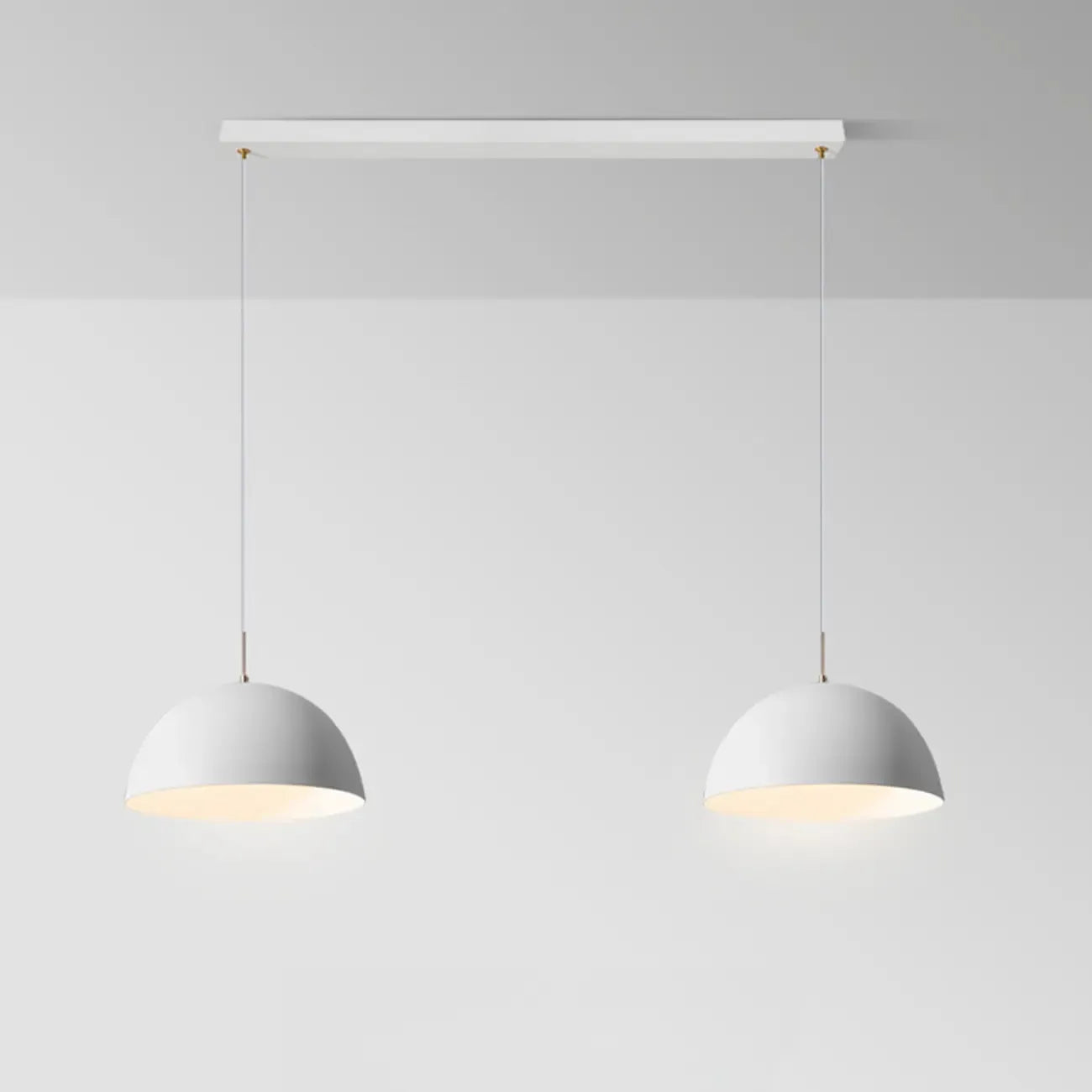 Nordic White Dome Metal Pendant Lamp for Dining Room