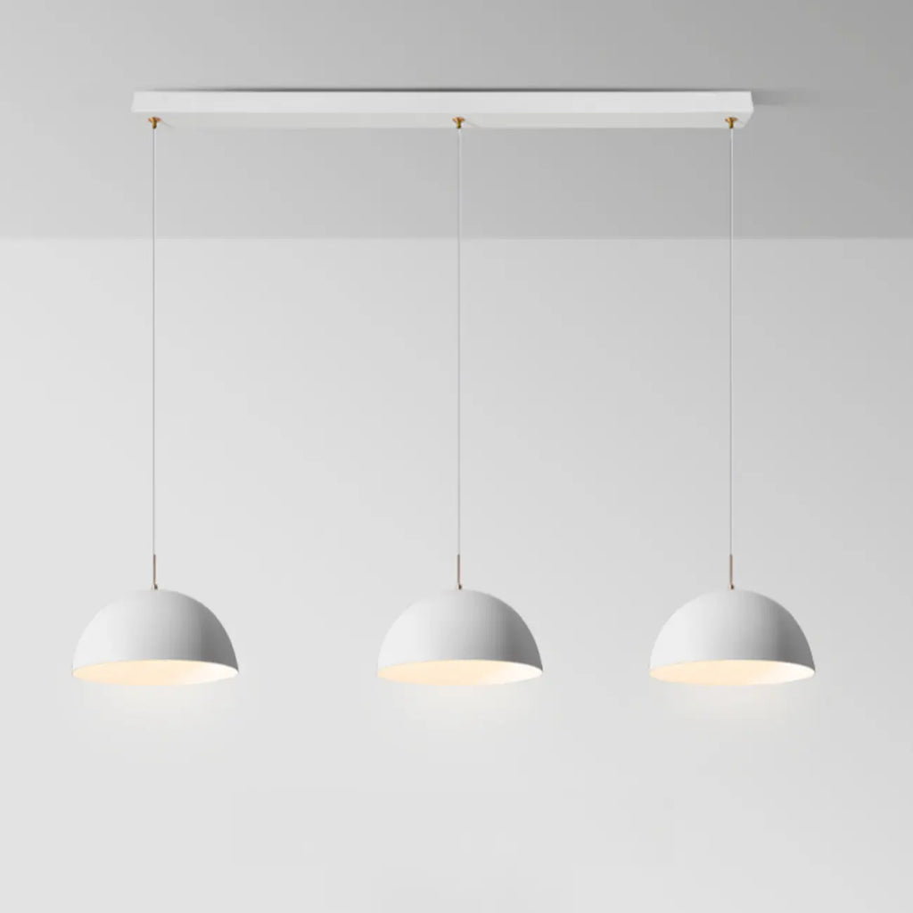 Nordic White Dome Metal Pendant Lamp for Dining Room