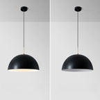 Nordic White Dome Metal Pendant Lamp for Dining Room