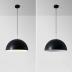 Nordic White Dome Metal Pendant Lamp for Dining Room
