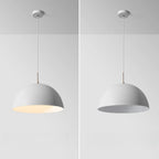 Nordic White Dome Metal Pendant Lamp for Dining Room