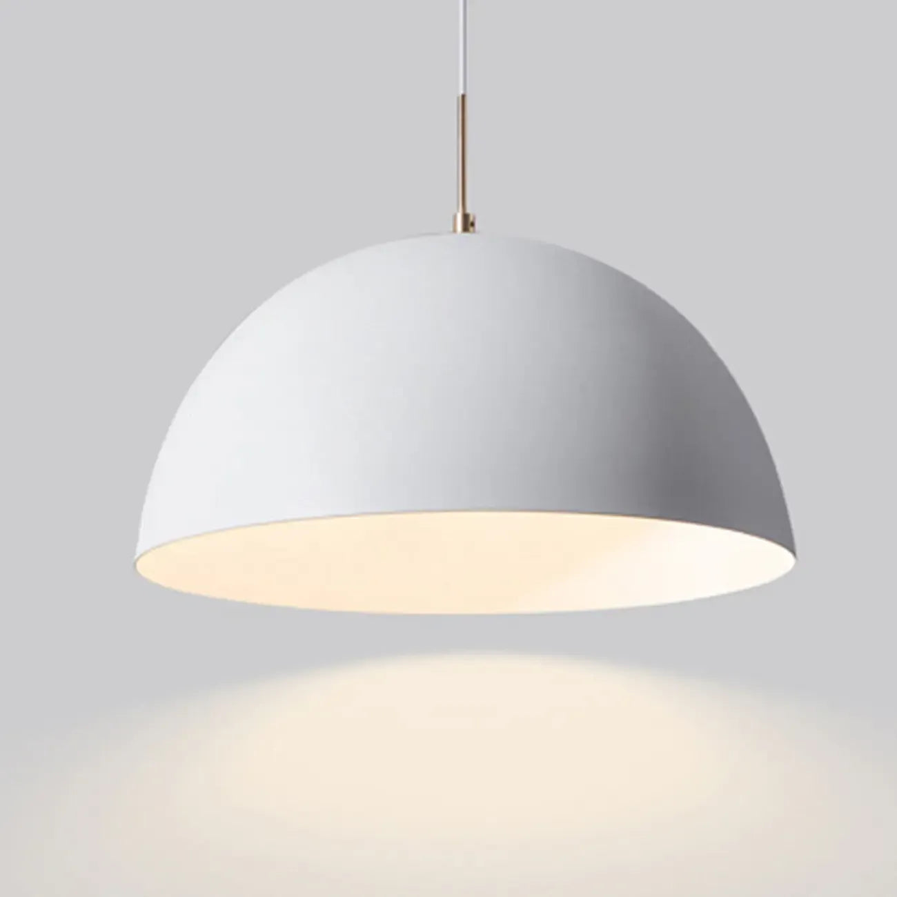 Nordic White Dome Metal Pendant Lamp for Dining Room