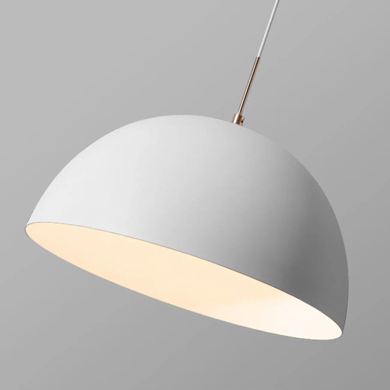 Nordic White Dome Metal Pendant Lamp for Dining Room