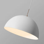 Nordic White Dome Metal Pendant Lamp for Dining Room