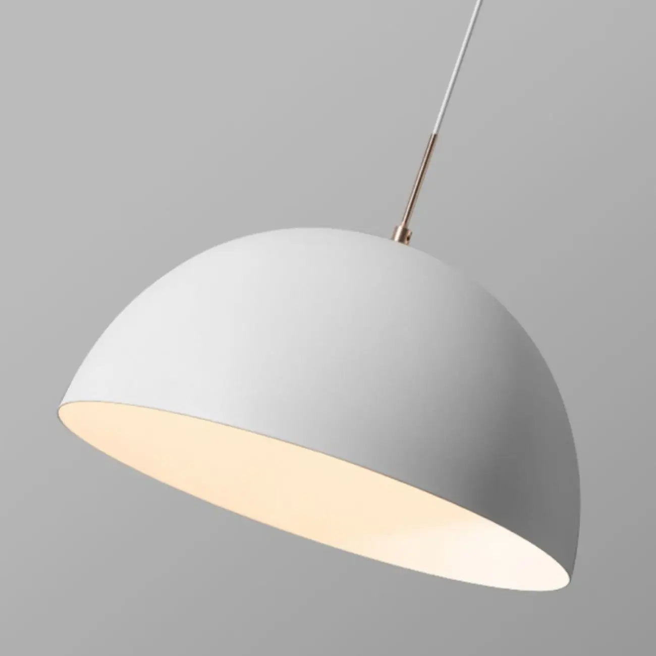 Nordic White Dome Metal Pendant Lamp for Dining Room