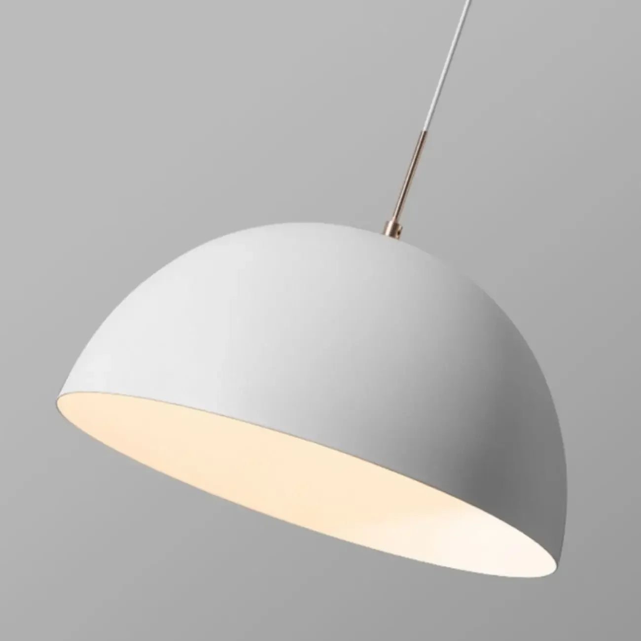 Nordic White Dome Metal Pendant Lamp for Dining Room