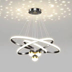 Circle Modern LED Starry Projection Chandelier