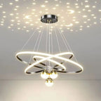 Circle Modern LED Starry Projection Chandelier