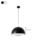 Nordic White Dome Metal Pendant Lamp for Dining Room