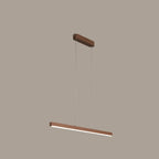 Simple Brown Silica Gel Rectangular LED Island Light for Kitchen