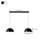 Nordic White Dome Metal Pendant Lamp for Dining Room