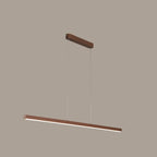 Simple Brown Silica Gel Rectangular LED Island Light for Kitchen