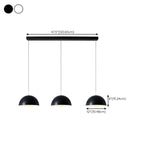 Nordic White Dome Metal Pendant Lamp for Dining Room