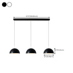 Nordic White Dome Metal Pendant Lamp for Dining Room