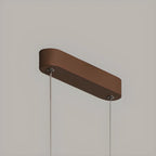 Simple Brown Silica Gel Rectangular LED Island Light for Kitchen