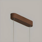 Simple Brown Silica Gel Rectangular LED Island Light for Kitchen