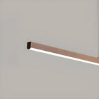 Simple Brown Silica Gel Rectangular LED Island Light for Kitchen
