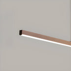 Simple Brown Silica Gel Rectangular LED Island Light for Kitchen