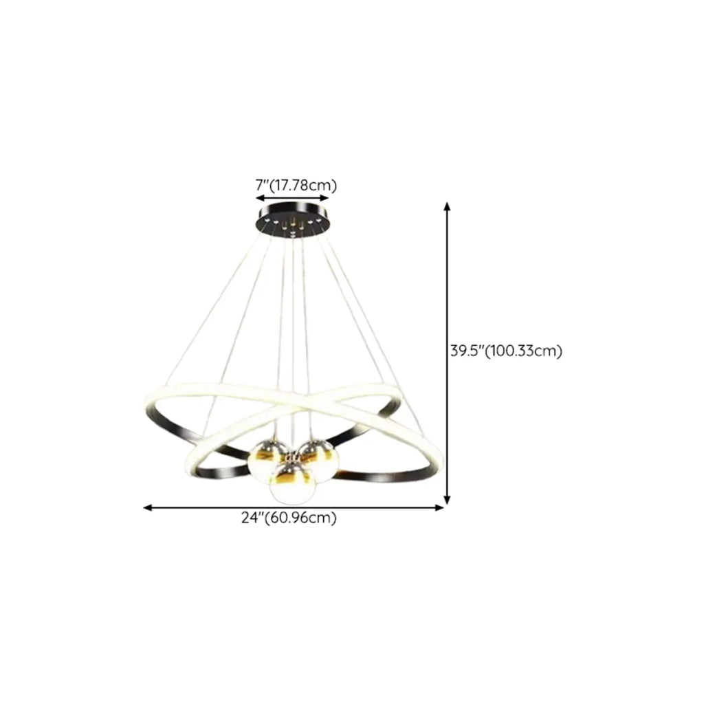 Circle Modern LED Starry Projection Chandelier