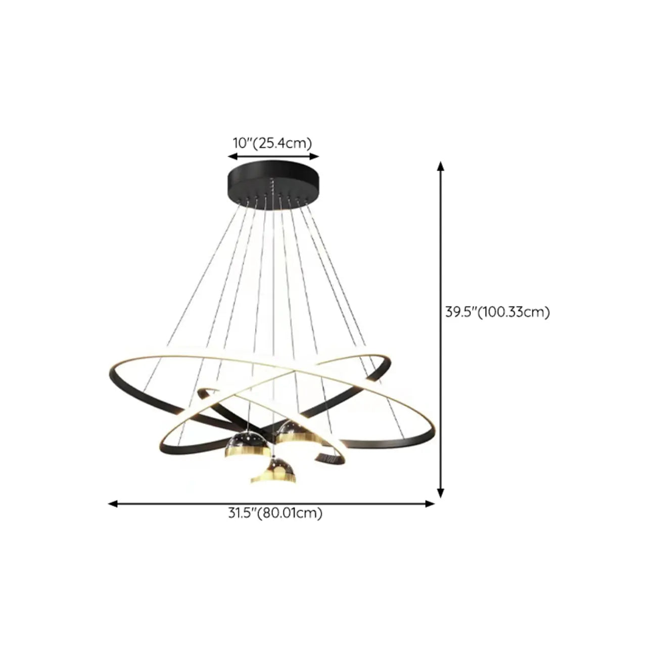 Circle Modern LED Starry Projection Chandelier