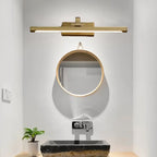 Gold Bathroom Linear Vanity Lights Fixture Over Mirror