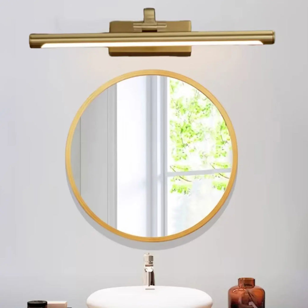 Gold Bathroom Linear Vanity Lights Fixture Over Mirror