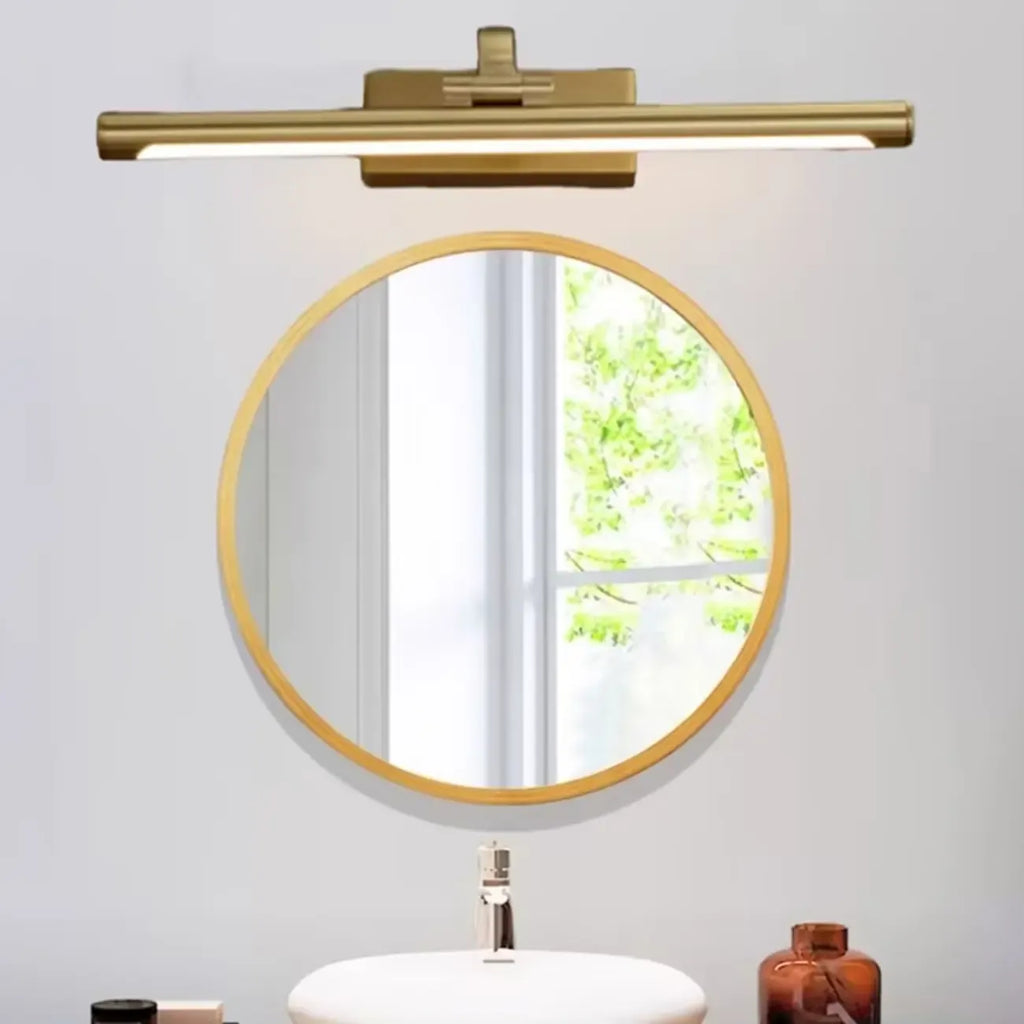 Gold Bathroom Linear Vanity Lights Fixture Over Mirror