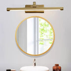 Gold Bathroom Linear Vanity Lights Fixture Over Mirror