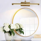 Gold Bathroom Linear Vanity Lights Fixture Over Mirror