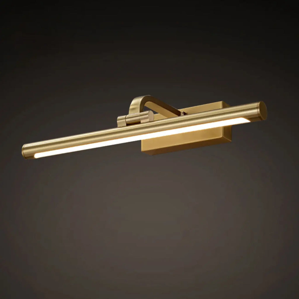 Gold Bathroom Linear Vanity Lights Fixture Over Mirror