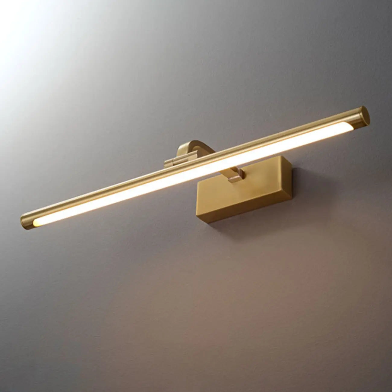 Gold Bathroom Linear Vanity Lights Fixture Over Mirror