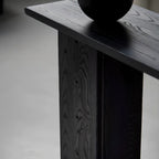 Modern Rectangle Black Ash Console Table