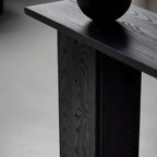 Modern Rectangle Black Ash Console Table