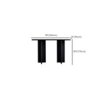 Modern Rectangle Black Ash Console Table