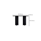 Modern Rectangle Black Ash Console Table